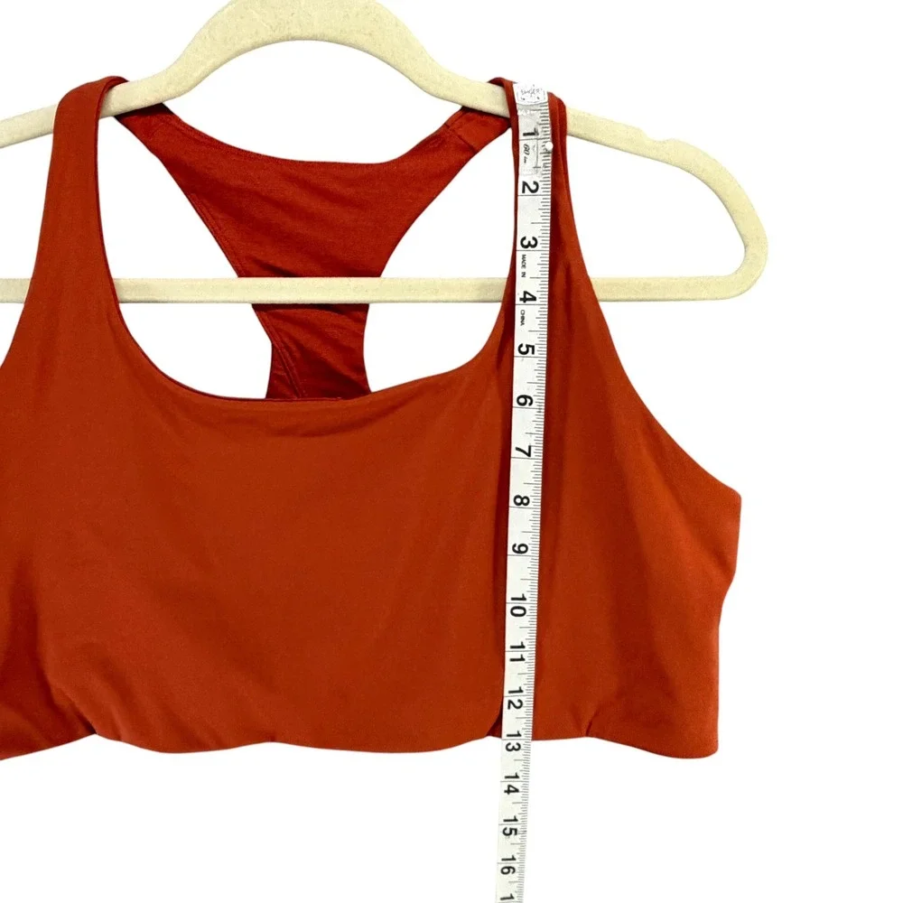 Lululemon Invigorate Bra Womens Size M Aztec Brick Orange High Support Racerback